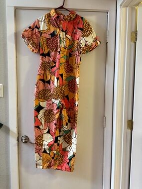 Farm Rio sunflower jumpsuit, size medium